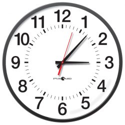 Synchronized 17" Analog Wall Clock