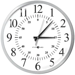 Pyramid Analog Clock Face with Silver Bezel 12HR with Seconds